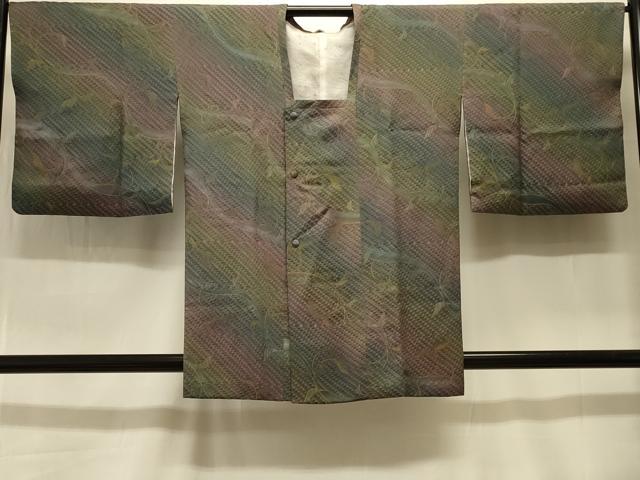 平和屋着物＃道行コート　枝葉文　暈し染め　さが美扱い　正絹　逸品　CABK3368in