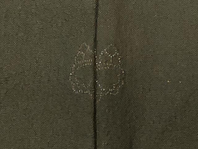 平和屋着物＃羽織 刺繍 唐獅子 黒地 正絹 逸品 CABK3382in