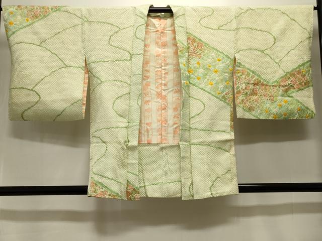 平和屋着物＃羽織 総絞り 抽象文 正絹 逸品 CABK3385in
