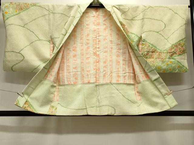 平和屋着物＃羽織 総絞り 抽象文 正絹 逸品 CABK3385in