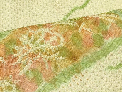 平和屋着物＃羽織 総絞り 抽象文 正絹 逸品 CABK3385in