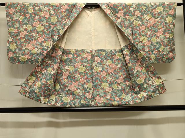 平和屋着物＃羽織 手描き 草花文 正絹 逸品 CABK3390in