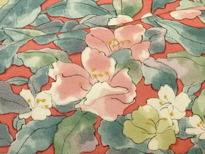 平和屋着物＃羽織 手描き 草花文 正絹 逸品 CABK3390in