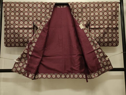 平和屋着物＃道行コート　菊文　正絹　逸品　CABK3392in