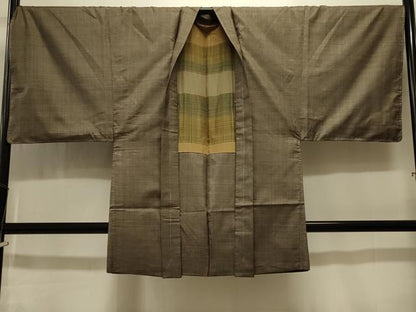 平和屋着物＃男性　本場大島紬　長羽織　紬地　150亀甲　総詰め　正絹　逸品　未使用　CABK3393in