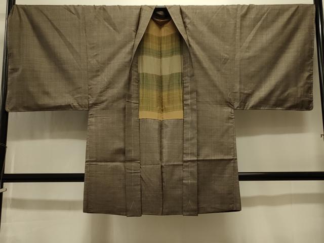 平和屋着物＃男性　本場大島紬　長羽織　紬地　150亀甲　総詰め　正絹　逸品　未使用　CABK3393in