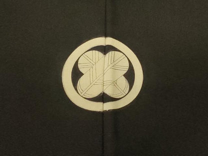 平和屋着物＃男性 羽織 黒紋付き 正絹 逸品 未使用 CABK3394in