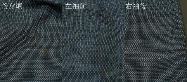 平和屋着物＃男性　羽織　紬地　100亀甲　総詰め　正絹　逸品　CABK3403in