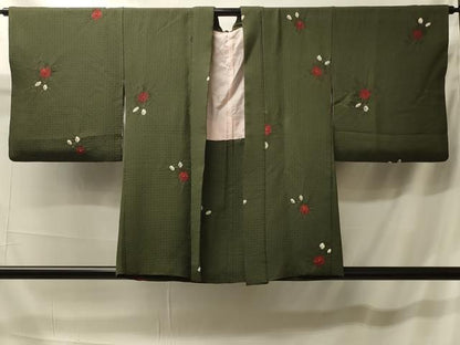 平和屋着物＃羽織 絞り 草花文 正絹 逸品 CABK3404in