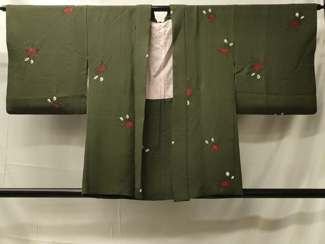 平和屋着物＃羽織 絞り 草花文 正絹 逸品 CABK3404in