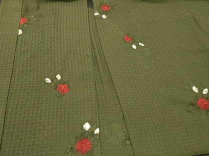 平和屋着物＃羽織 絞り 草花文 正絹 逸品 CABK3404in