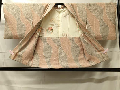 平和屋着物＃羽織 総絞り 流水青海波文 正絹 逸品 CABK3408in