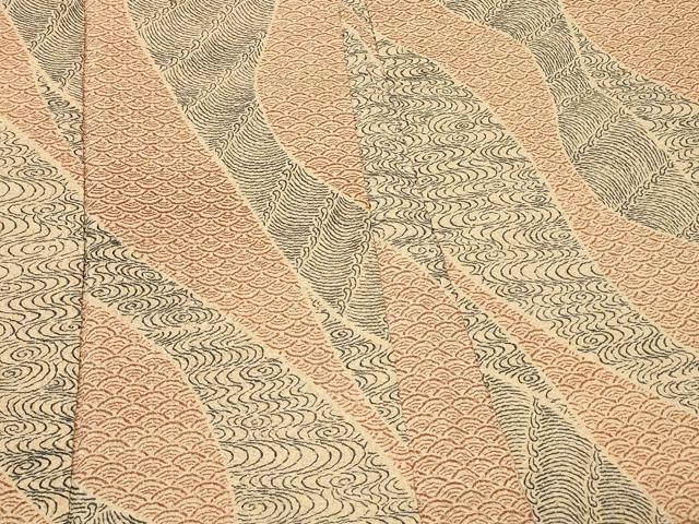 平和屋着物＃羽織 総絞り 流水青海波文 正絹 逸品 CABK3408in