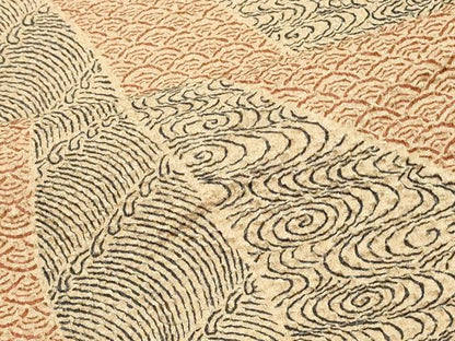 平和屋着物＃羽織 総絞り 流水青海波文 正絹 逸品 CABK3408in