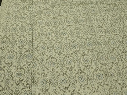 平和屋着物＃本塩沢　道中着　花菱文　正絹　逸品　CABK3409in