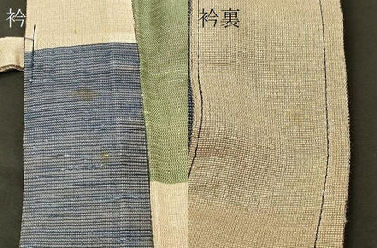 平和屋着物＃男性 袖なし羽織 お召地 単衣 市松文様 正絹 逸品 CABK3412in