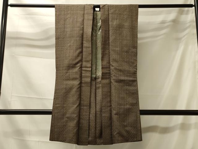 平和屋着物＃男性　本場大島紬　袖なし長羽織　幾何学文様　正絹　逸品　CABK3413in