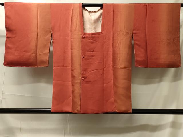 平和屋着物＃道行コート　蔦の葉地紋　暈し染め　正絹　逸品　CABK3422in