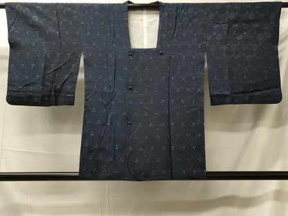 平和屋着物＃道行コート　亀甲扇面菊文　正絹　逸品　CABK3426in