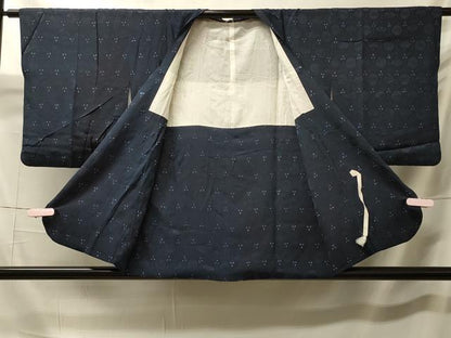 平和屋着物＃道行コート　亀甲扇面菊文　正絹　逸品　CABK3426in