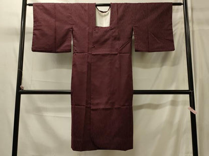 平和屋着物＃道行コート　雨コート　単衣　幾何学地紋　ロング丈　正絹　逸品　CABK3427in
