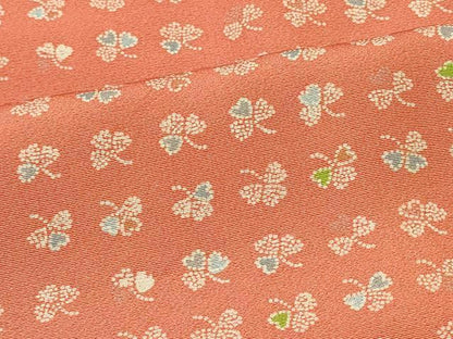 平和屋着物＃道行コート　三つ葉　正絹　逸品　CABK3437in