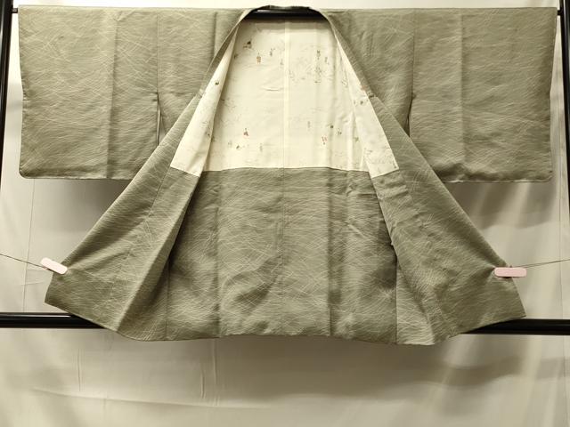 平和屋着物＃道行コート　芝草文　正絹　逸品　未使用　CABK3443in