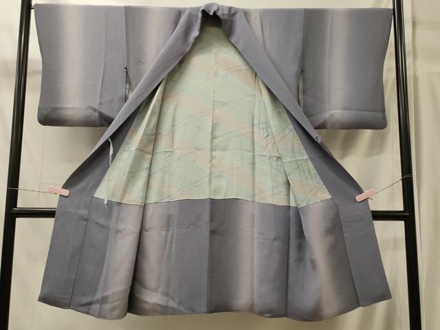 平和屋着物＃道中着　間道　暈し染め　鬼しぼ縮緬　ロング丈　正絹　逸品　CABK3444in
