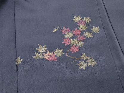 平和屋着物＃羽織 寿光織 枝楓文 金糸 正絹 逸品 CABK3450in