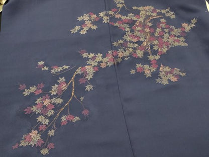 平和屋着物＃羽織 寿光織 枝楓文 金糸 正絹 逸品 CABK3450in