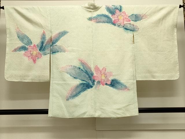 平和屋着物＃羽織　総絞り　草花文　暈し染め　正絹　逸品　未使用　CABK3453in