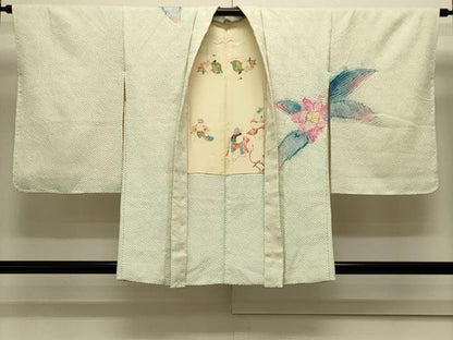 平和屋着物＃羽織　総絞り　草花文　暈し染め　正絹　逸品　未使用　CABK3453in