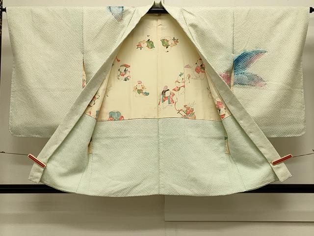 平和屋着物＃羽織　総絞り　草花文　暈し染め　正絹　逸品　未使用　CABK3453in