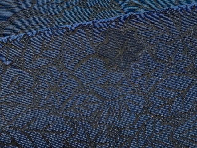 平和屋着物＃道行コート　輪奈ビロード　秋草地紋　暈し染め　ロング丈　正絹　逸品　CABK3456in