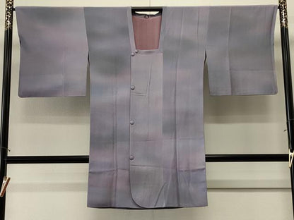 平和屋着物＃道行コート　霞文　暈し染め　ロング丈　正絹　逸品　CABK3462in
