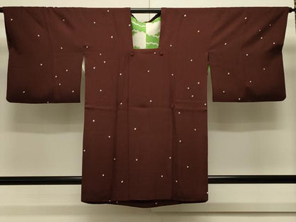 平和屋着物＃道行コート　絞り　石畳地紋　正絹　逸品　CABK3471in