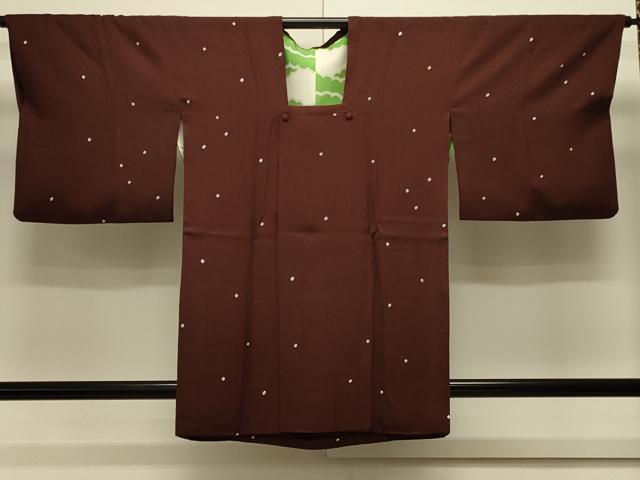平和屋着物＃道行コート　絞り　石畳地紋　正絹　逸品　CABK3471in