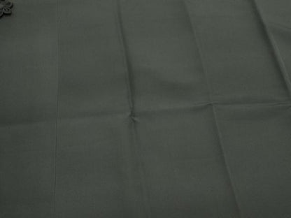 平和屋着物＃道中着　色無地　御召茶色　ロング丈　正絹　逸品　CABK3482in