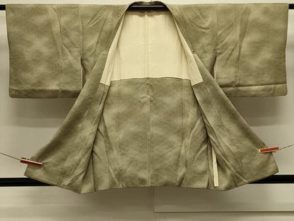 平和屋着物＃道行コート　菱地紋　暈し染め　正絹　逸品　CABK3489in