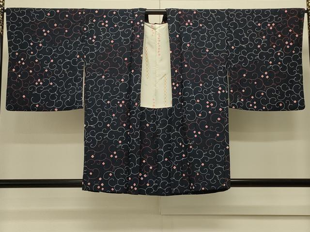 平和屋着物＃羽織 絞り 花唐草文 正絹 逸品 CABK3494in