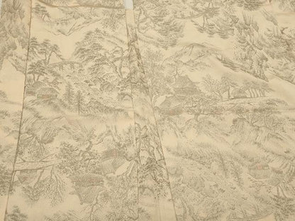 平和屋着物＃羽織 寿光織 風景文 金糸 正絹 逸品 CABK3499in
