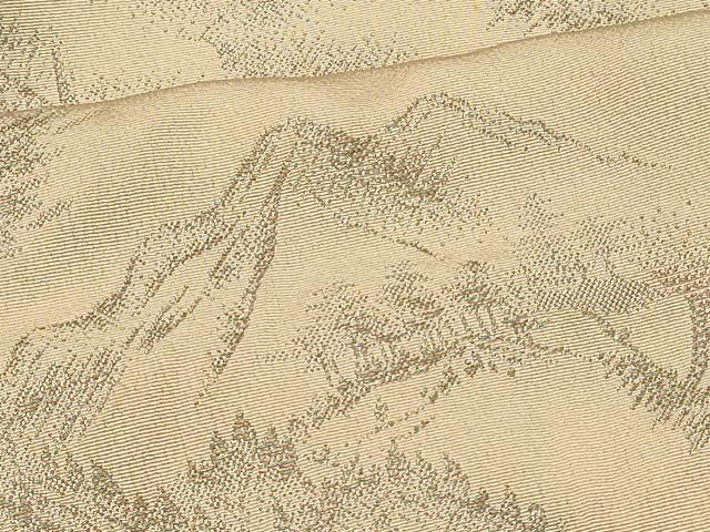 平和屋着物＃羽織 寿光織 風景文 金糸 正絹 逸品 CABK3499in