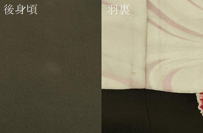 平和屋着物＃道行コート　絞り　地紋起こし　幾何学文様　正絹　逸品　CABK3505in