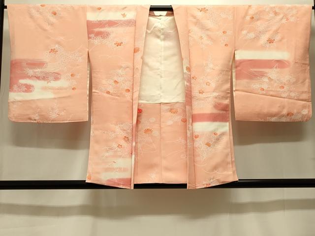平和屋着物＃羽織 エ霞地紙花文 暈し染め 金彩 正絹 逸品 CABK3524in