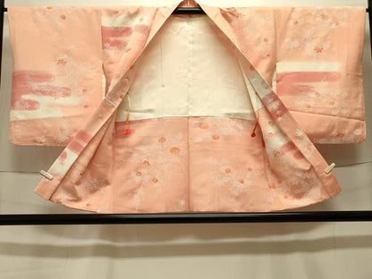 平和屋着物＃羽織 エ霞地紙花文 暈し染め 金彩 正絹 逸品 CABK3524in
