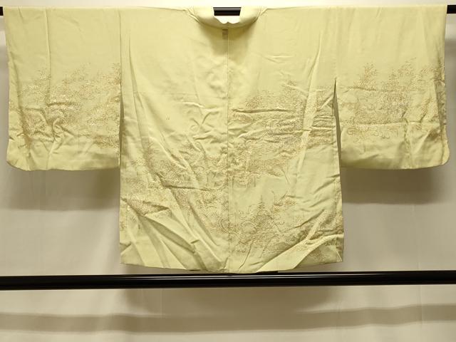 平和屋着物＃羽織 寿光織 洋花唐草文 金銀糸 正絹 逸品 CABK3531in