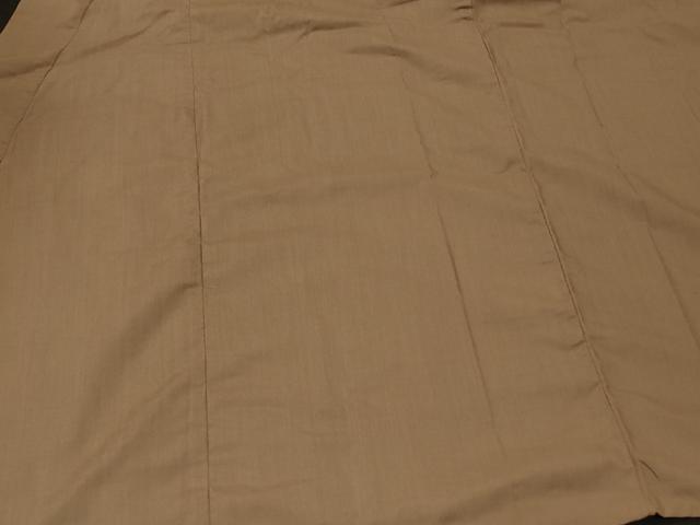 平和屋着物＃男性　和装コート　色無地　肥後煤竹色　ロング丈　CABK3532in