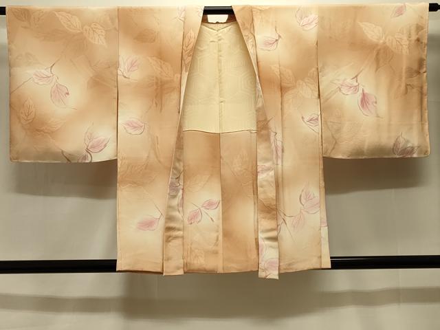 平和屋着物＃羽織　地紋起こし　枝葉文　暈し染め　正絹　逸品　未使用　CABK3536in