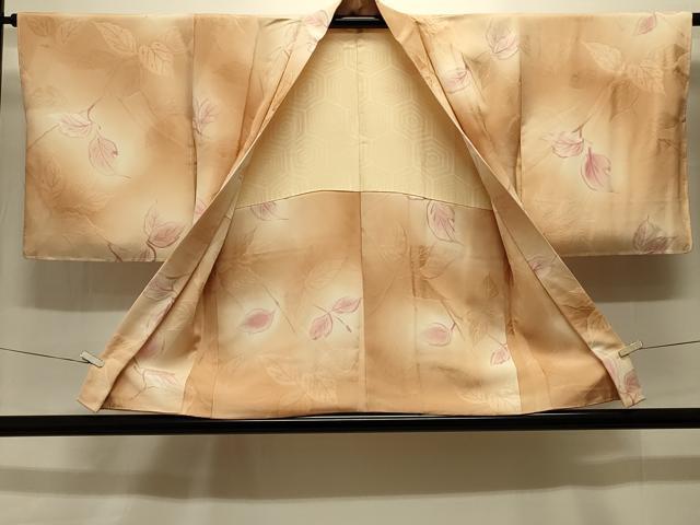 平和屋着物＃羽織　地紋起こし　枝葉文　暈し染め　正絹　逸品　未使用　CABK3536in