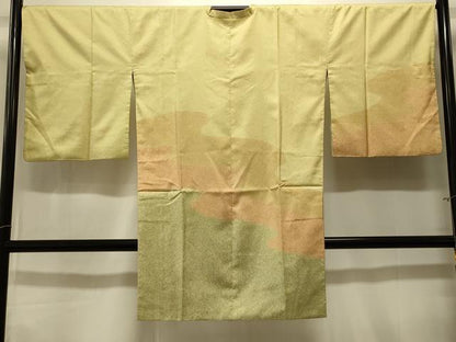 平和屋着物＃本場染大島紬　道行コート　霞文　ロング丈　正絹　逸品　CABK3540in